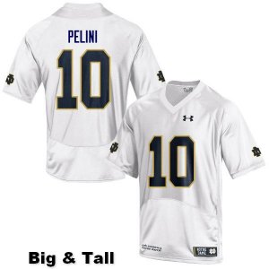 Notre Dame Fighting Irish Men's Patrick Pelini #10 White Under Armour Authentic Stitched Big & Tall College NCAA Football Jersey HNS6399NQ